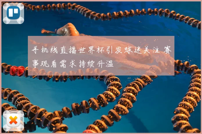 手机线直播世界杯引发球迷关注 赛事观看需求持续升温